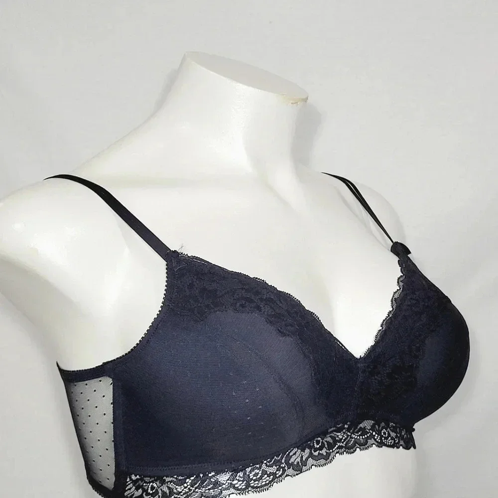 XL‎ X-LARGE Maidenform SE1182 Self Expressions Lace Bralette Black NWT - Picture 2 of 10